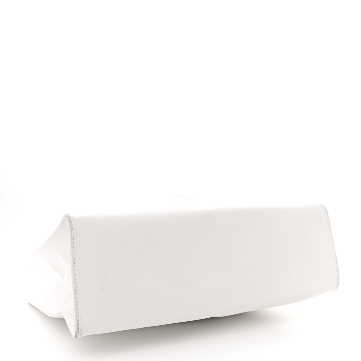 Vegan Leather Medium Shopping Bag White