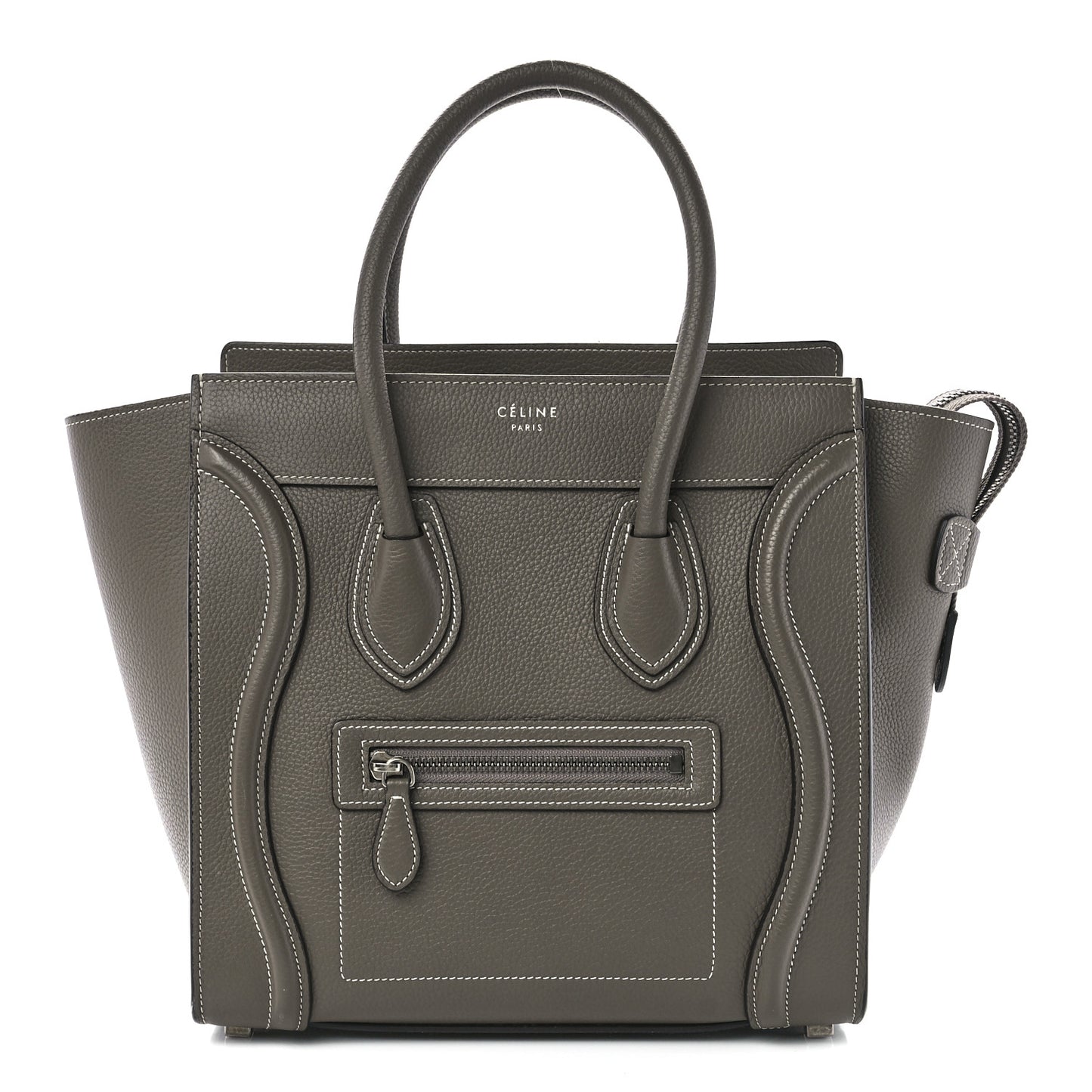 Drummed Calfskin Micro Luggage Souris