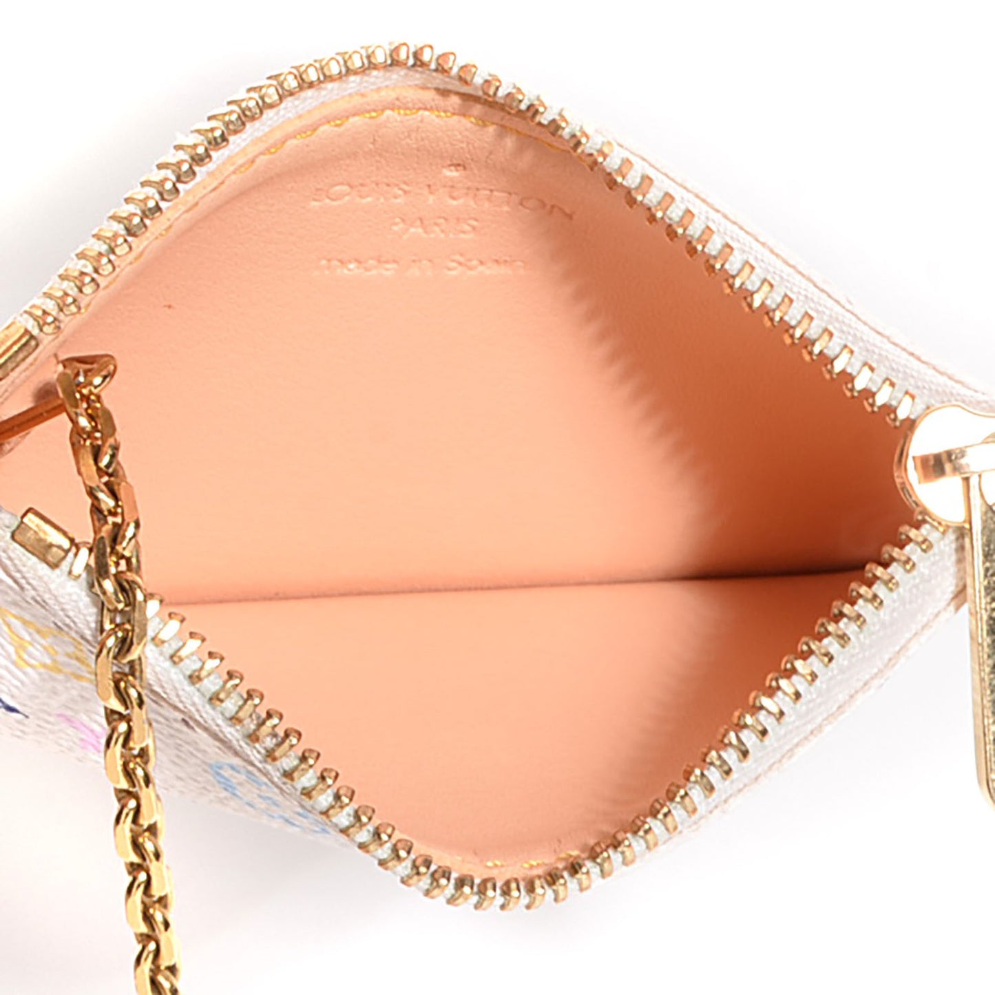 Monogram Multicolor Key Pouch White
