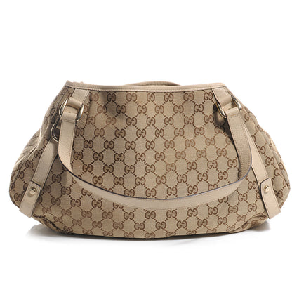Gucci Monogram Abbey Medium Shoulder Bag Beige 1 of 7