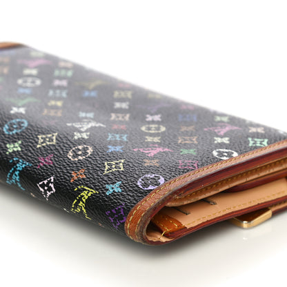 Louis Vuitton Monogram Multicolor Porte Tresor International Wallet Black 10 of 38