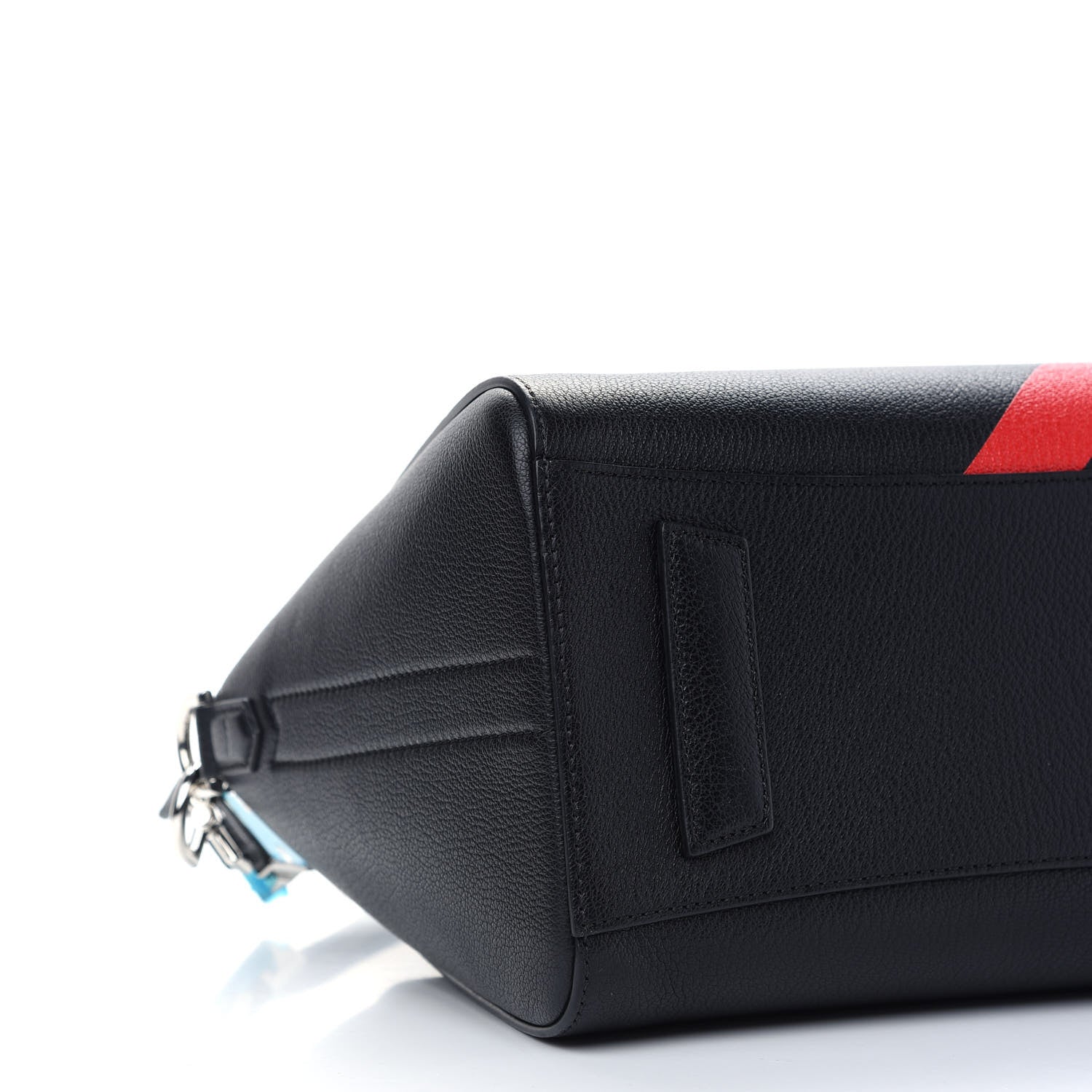 Givenchy Sugar Goatskin Striped Small Antigona Black Red 8 of 9