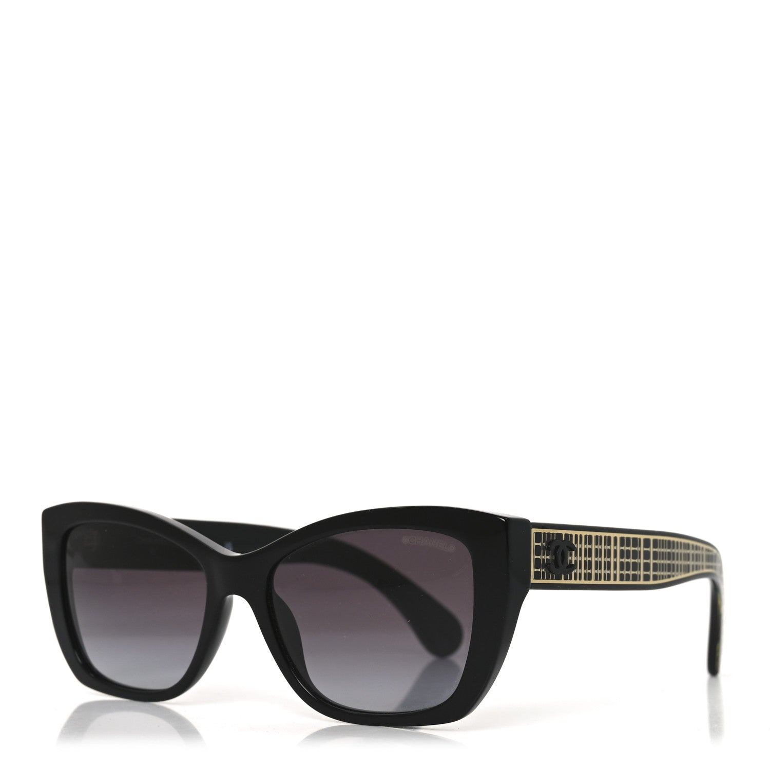 Chanel Acetate Metal Butterfly Sunglasses 71553 Black 1 of 7
