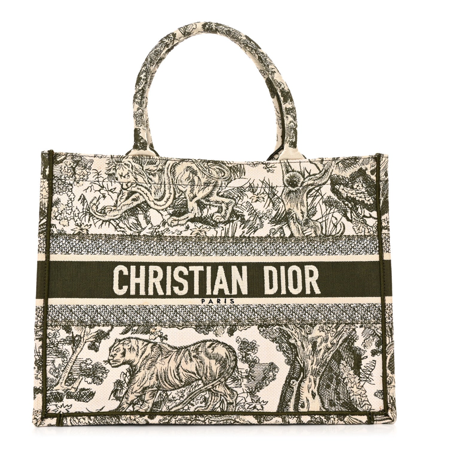 Christian Dior Canvas Embroidered Medium Dioriviera Toile De Jouy Book Tote 1 of 14