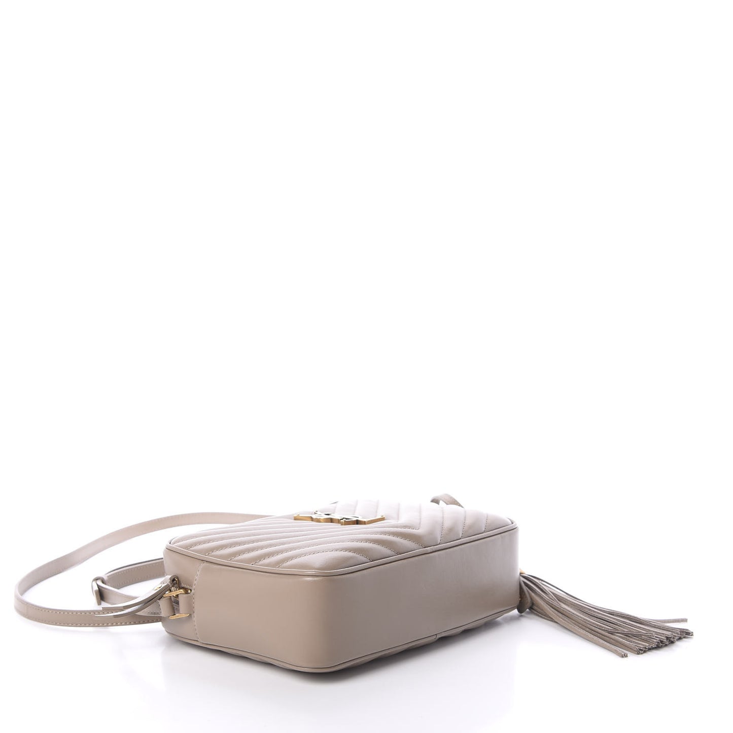 Calfskin Matelasse Monogram Lou Camera Bag Dusty Grey