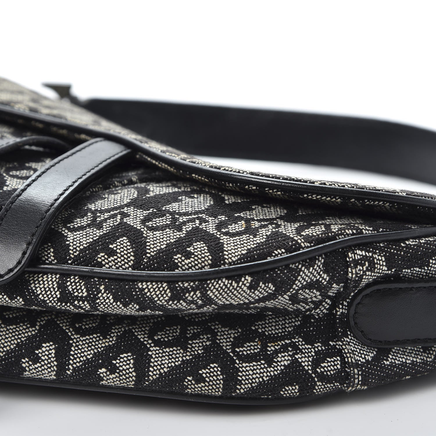Christian Dior Monogram Saddle Bag Black 6 of 11