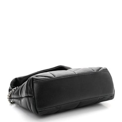Saint Laurent Lambskin Quilted Toy Loulou Puffer Monogram Chain Satchel Black 4 of 12