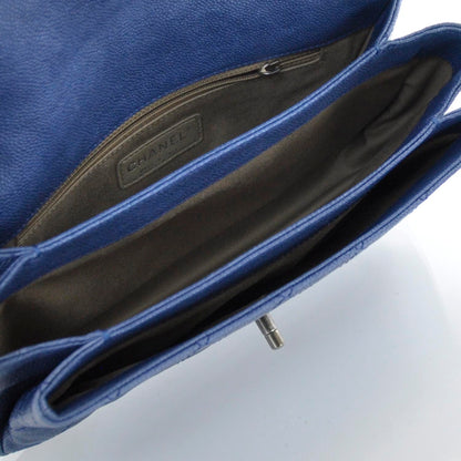 Chanel Caviar Quilted Medium Simply CC Flap Blue 6 of 10