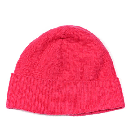 Hermes Wool Beanie Hat L Rose Flash 2 of 4