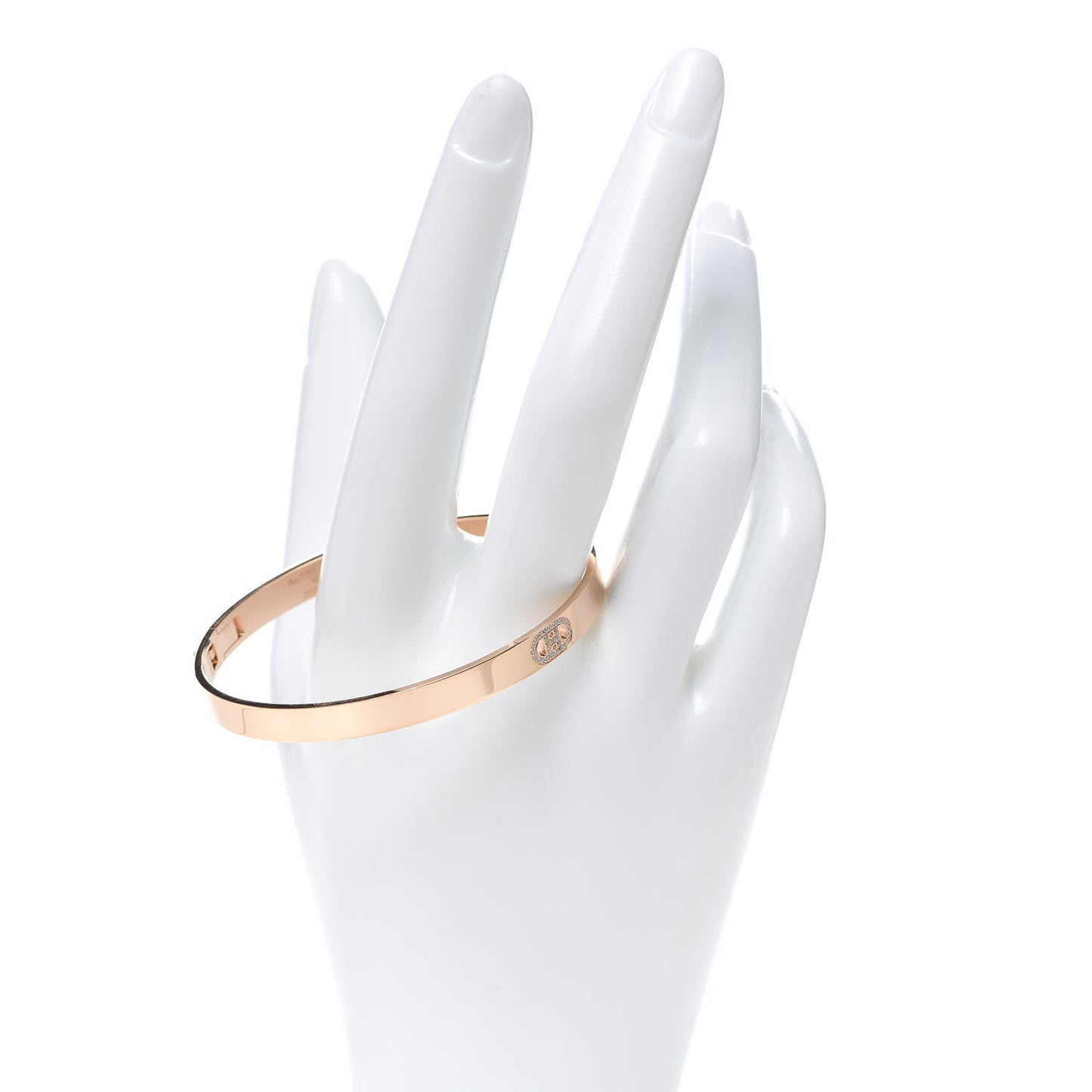 18K Rose Gold Diamond PM H D'Ancre Bracelet SH