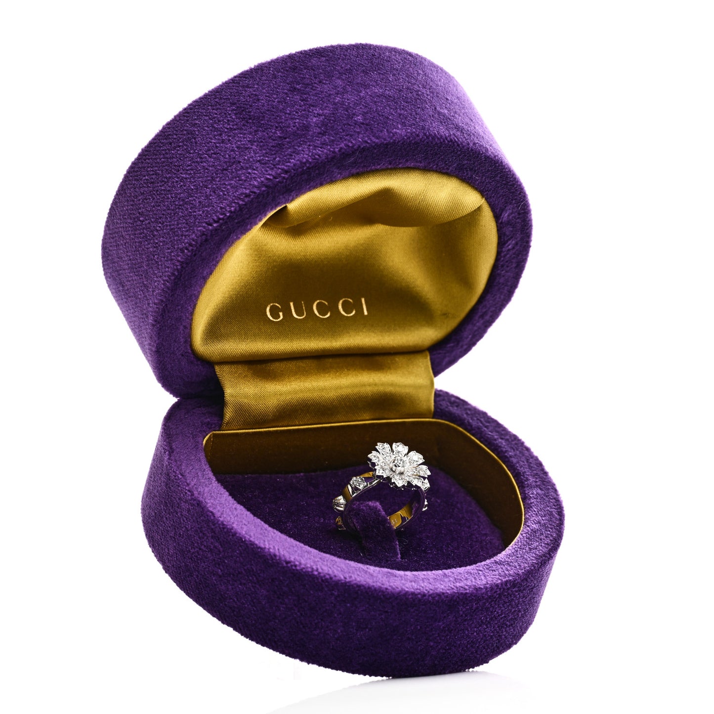 18K White Gold Diamond Flora Ring 50 5.5