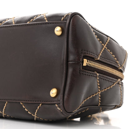 Chanel Calfskin Wild Stitch Chain Bag Brown 9 of 11