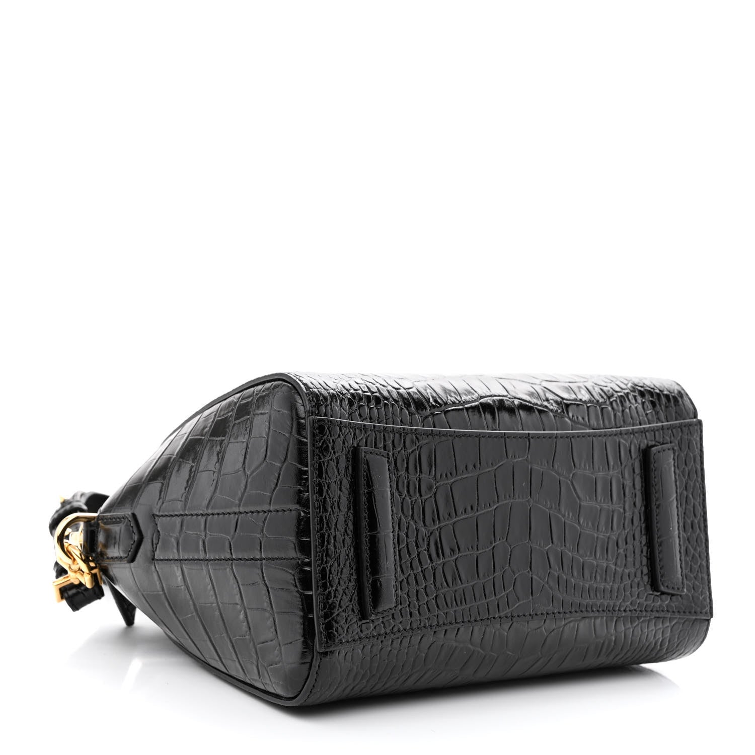 Givenchy Calfskin Crocodile Embossed Mini Antigona Black 4 of 10