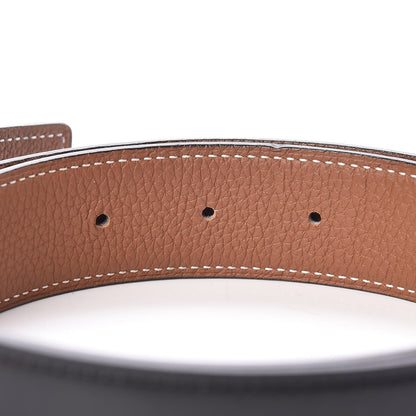 Hermes Box Togo 32mm H Belt 85 Black Gold 7 of 10