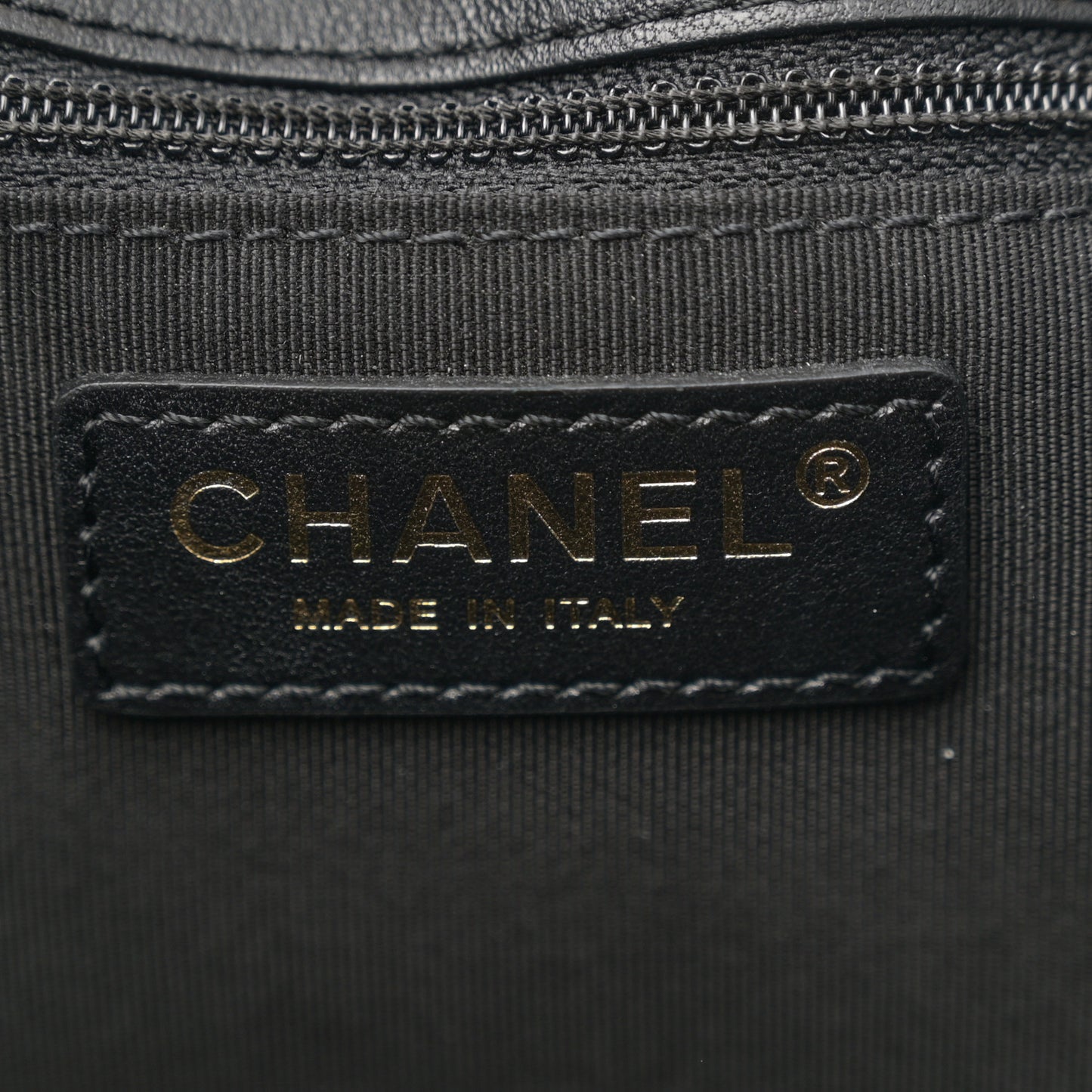 Lambskin Quilted CC Dweller Drawstring Tote Black
