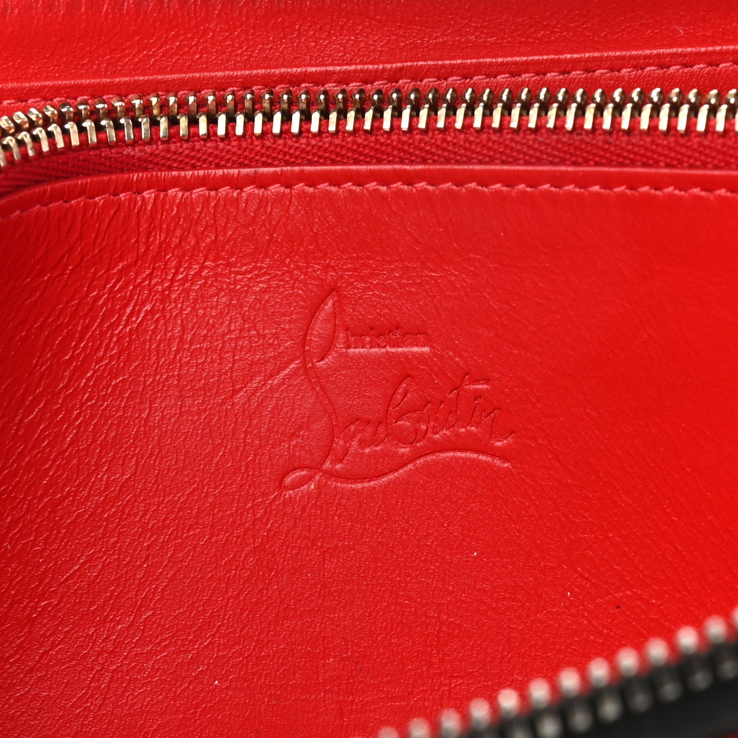 Christian Louboutin Calfskin Panettone Zip Around Wallet Black 7 of 9