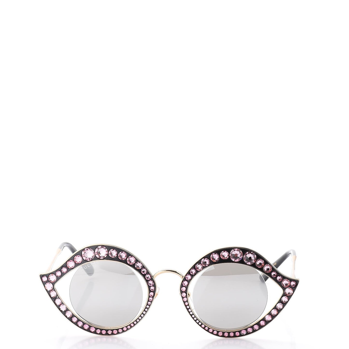 Metal Crystal Cat Eye Sunglasses GG0046/S Light Pink