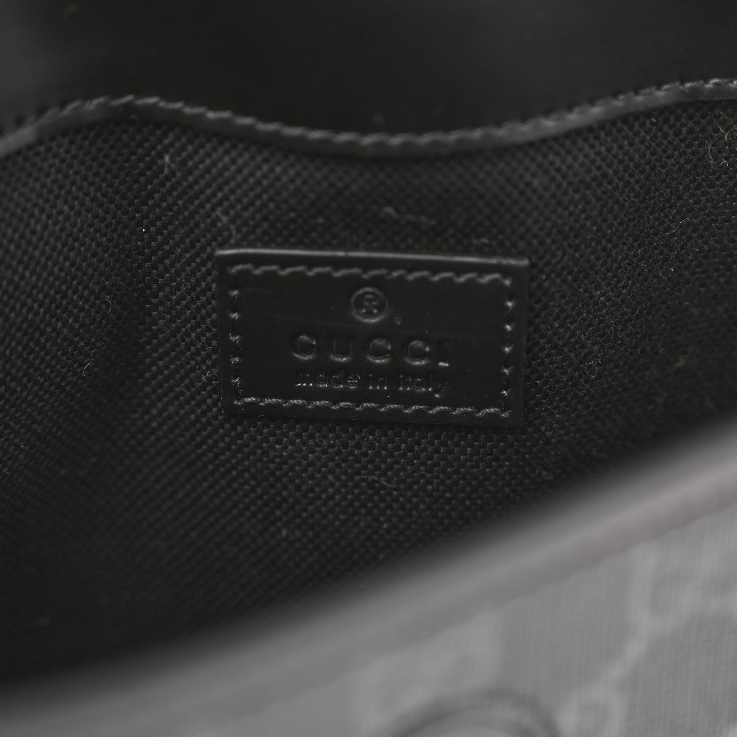 GG Supreme Monogram Web Slim Belt Bag Black Grey