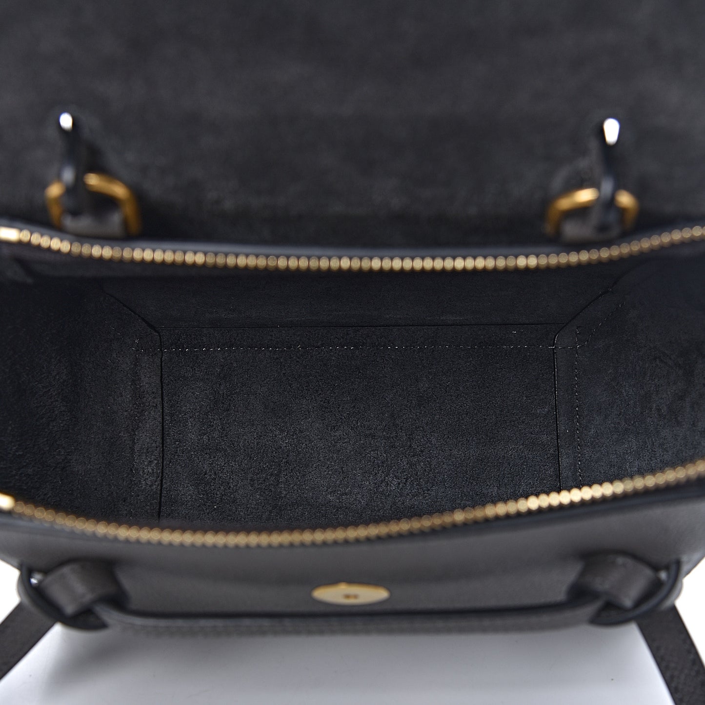 Grained Calfskin Nano Belt Bag Grey