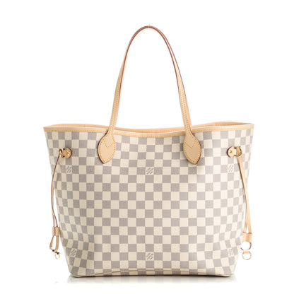 Louis Vuitton Damier Azur Neo Neverfull MM Rose Ballerine 1 of 8