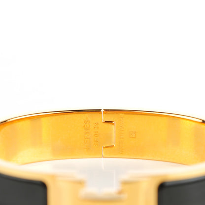 Hermes Enamel Narrow Clic Clac H Bracelet PM Black 3 of 5
