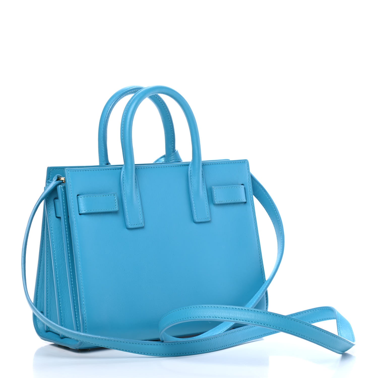 Saint Laurent Calfskin Nano Sac De Jour Turquoise 2 of 4