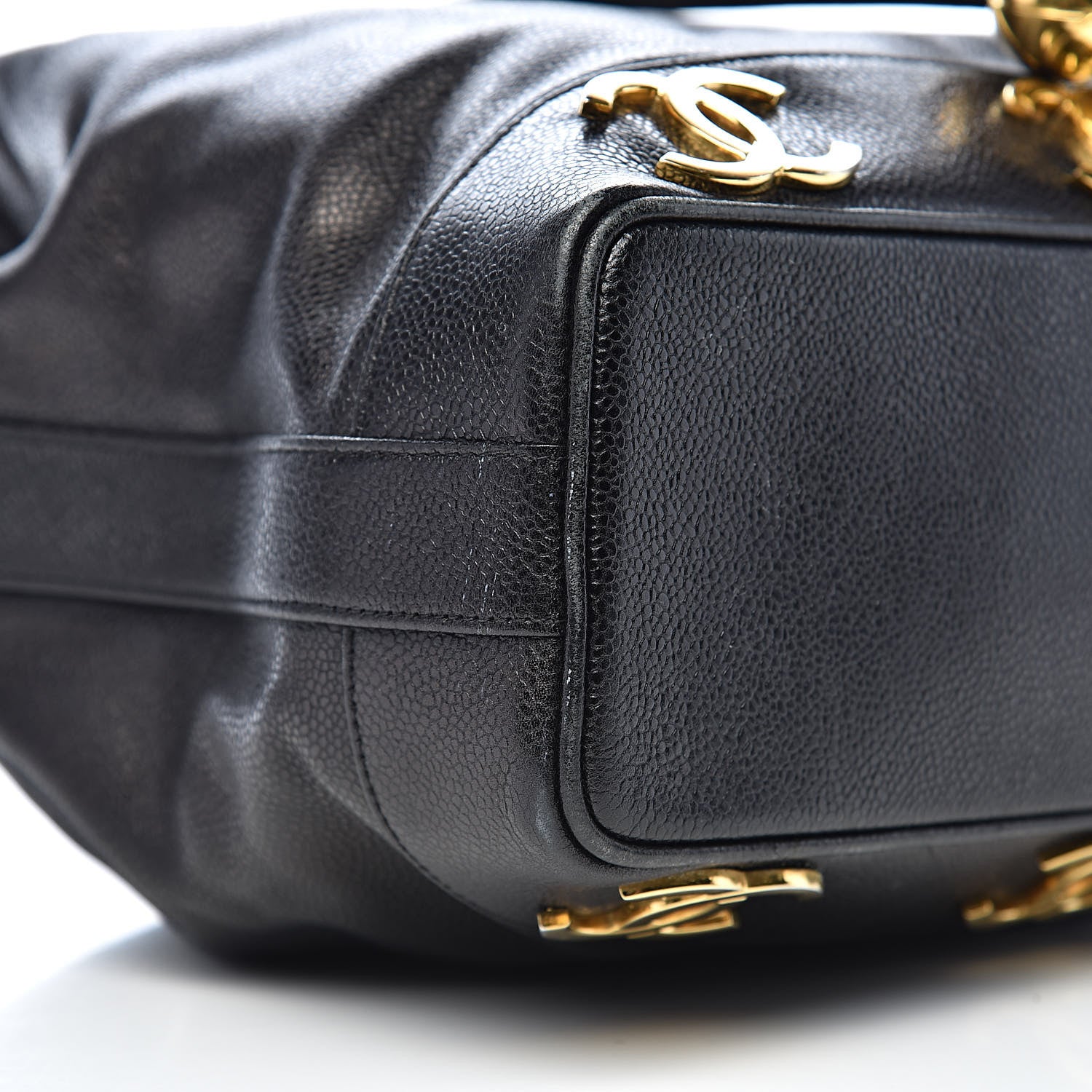 Chanel Caviar CC Drawstring Shoulder Bag Black 9 of 11