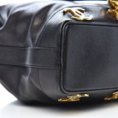 Chanel Caviar CC Drawstring Shoulder Bag Black 9 of 11