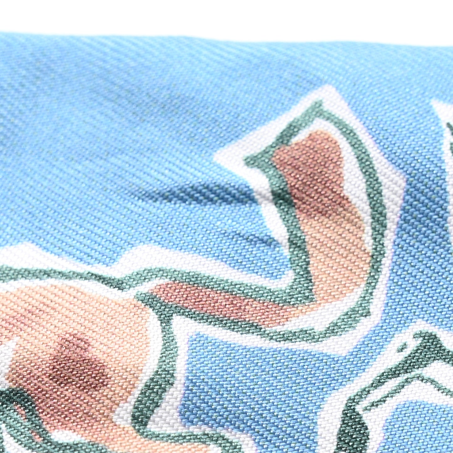 Silk Chevaux En Liberte Twilly Bleu Glacier Beige