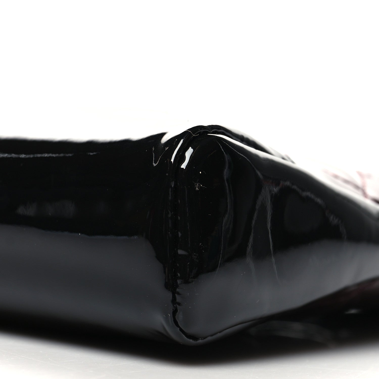 Chanel Patent Calfskin Quilted Mini 31 Shopping Bag Burgundy Black 10 of 10
