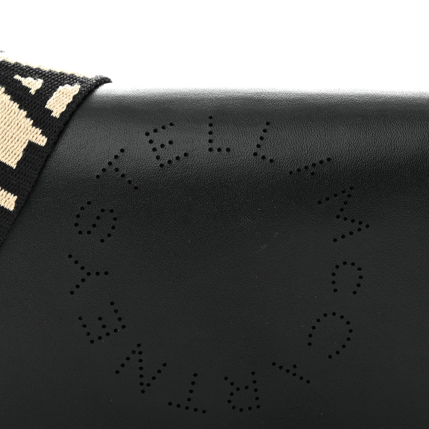 Eco Alter Nappa Perforated Logo Mini Crossbody Bag Black