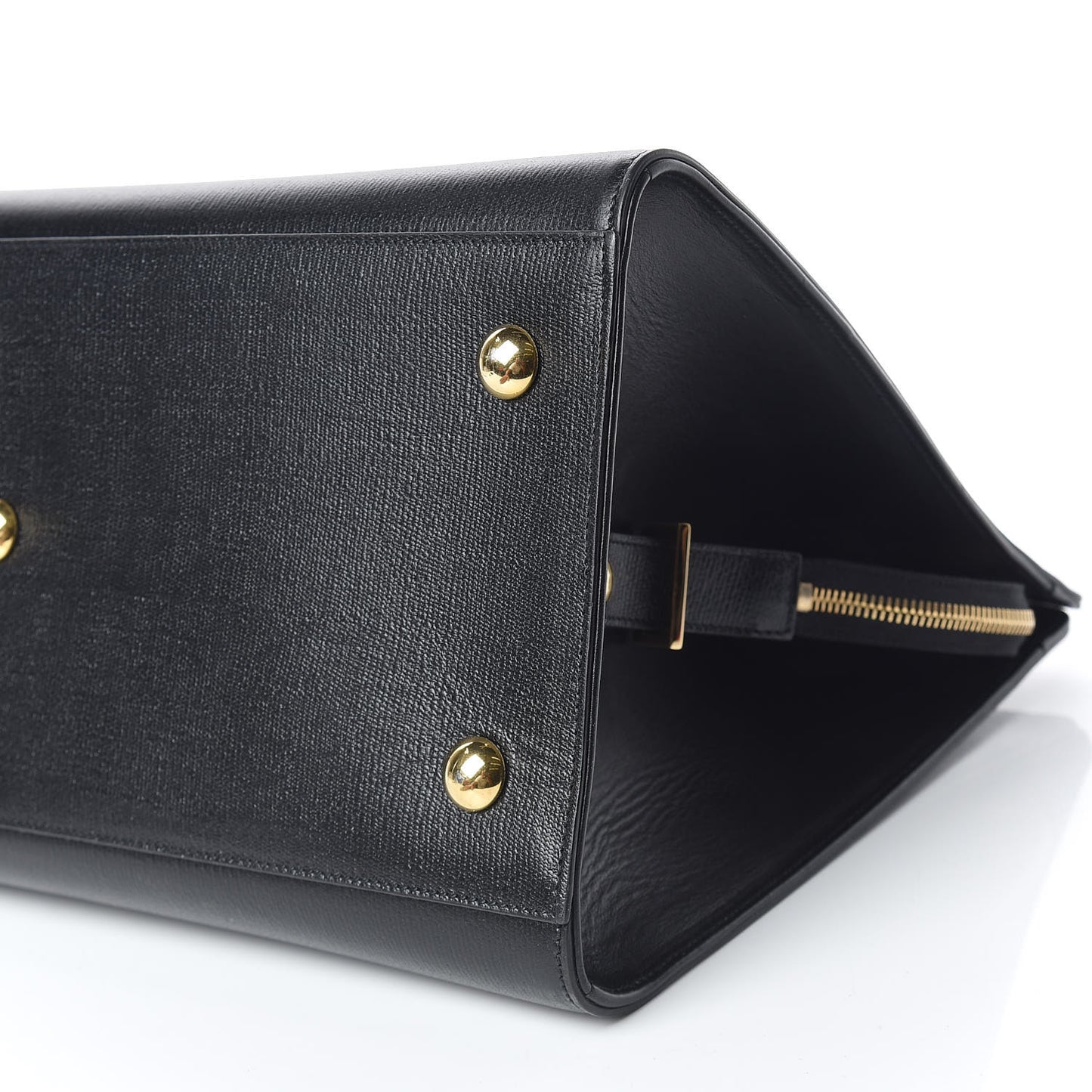 Textured Calfskin Medium Classic Y Cabas Black