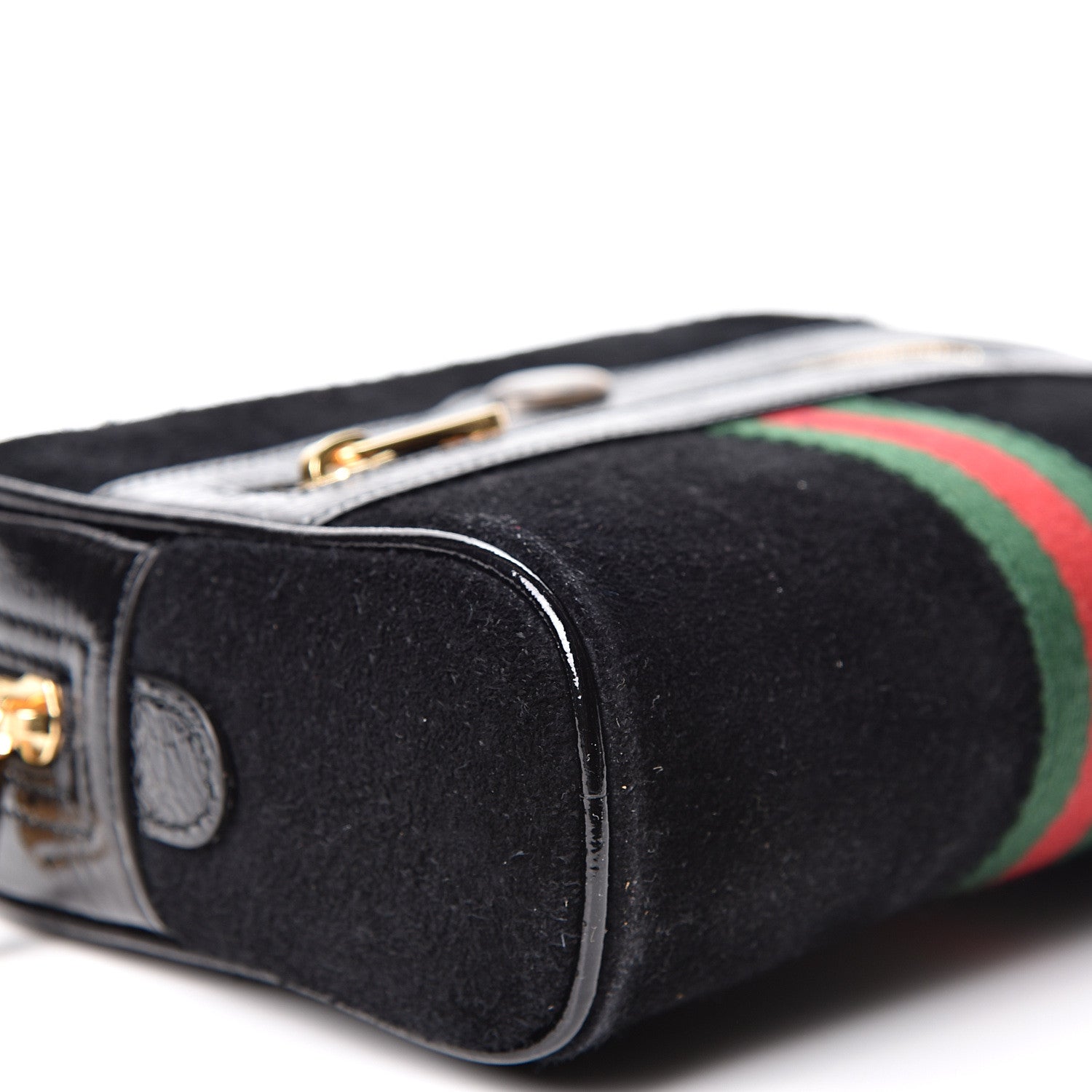 Gucci Suede Small Ophidia Belt Bag 85 34 Black 9 of 10