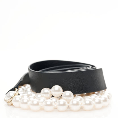 Chanel Lambskin Pearl CC Chain Belt S Black 2 of 5