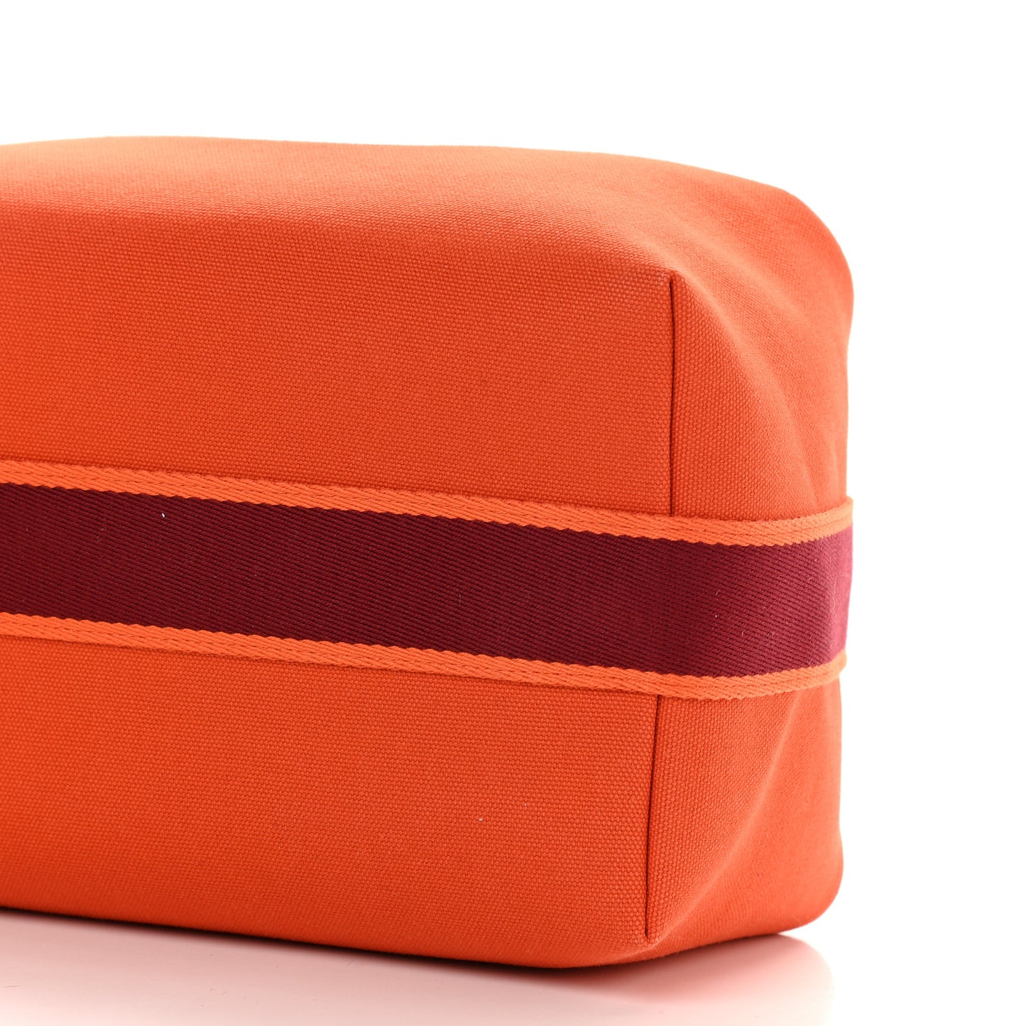 Canvas Large Bride-A-Brac Pouch Orange Feu Burgundy