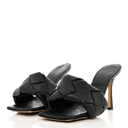 Bottega Veneta Nappa Maxi Intrecciato Lido Mule Sandals 38 Black 3 of 11
