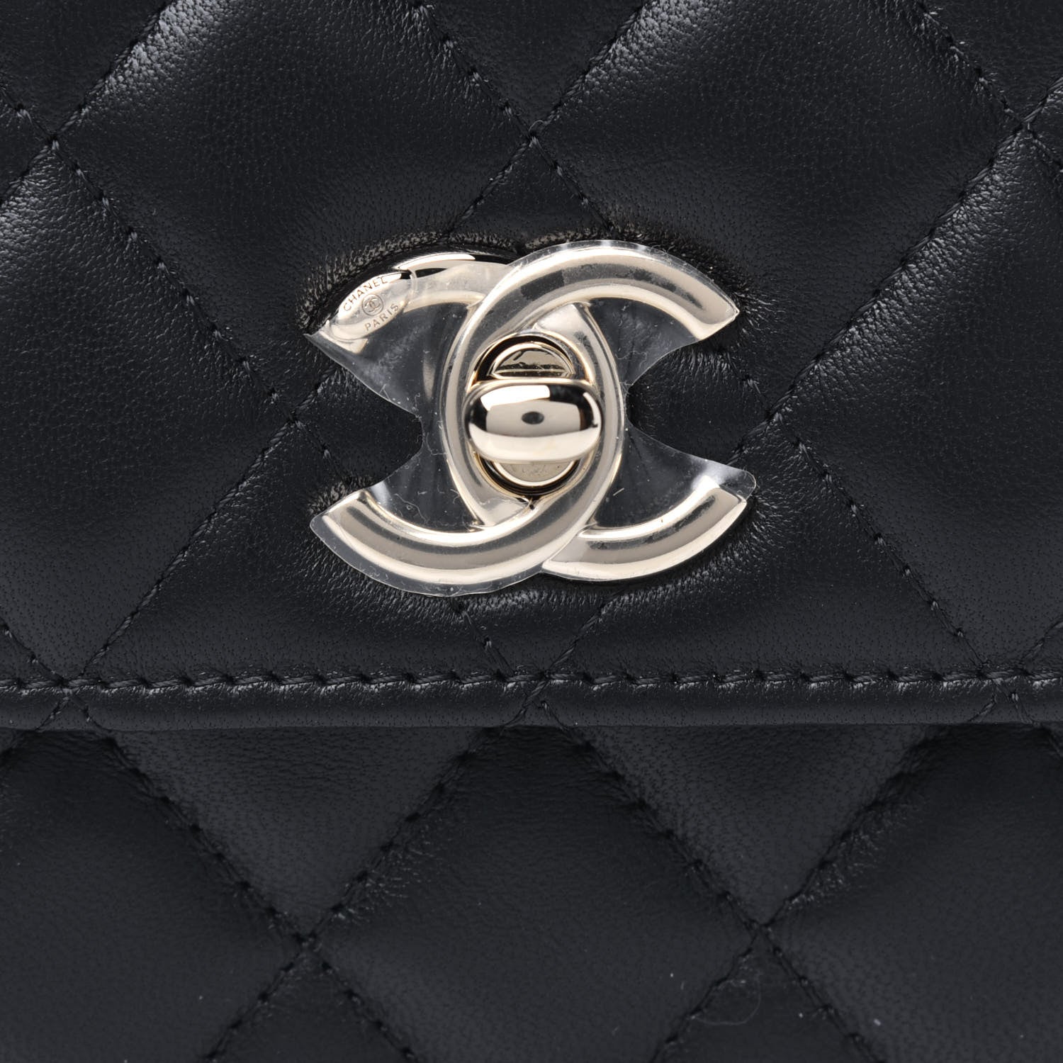 Chanel Lambskin Quilted Mini Trendy CC Chain Wallet Black 11 of 12