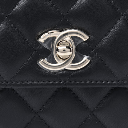 Chanel Lambskin Quilted Mini Trendy CC Chain Wallet Black 11 of 12