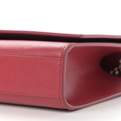 Saint Laurent Grain De Poudre Medium Monogram Kate Satchel Red 11 of 11