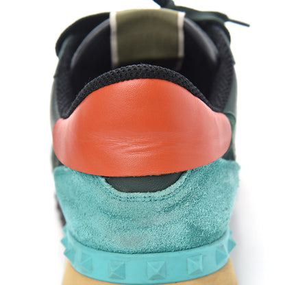 Valentino Garavani Nappa Suede Camouflage Mens Rockrunner Sneakers 42 Multicolor 9 of 11