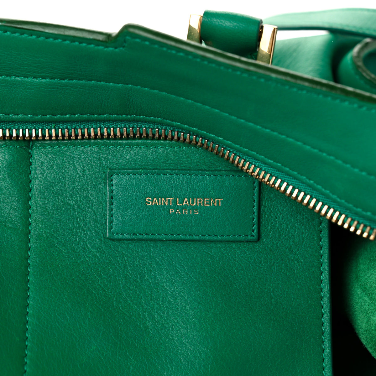 Calfskin Small Classic Y Cabas Green