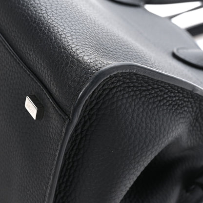 The Row Grained Calfskin Soft Margaux 10 Bag Black 9 of 11