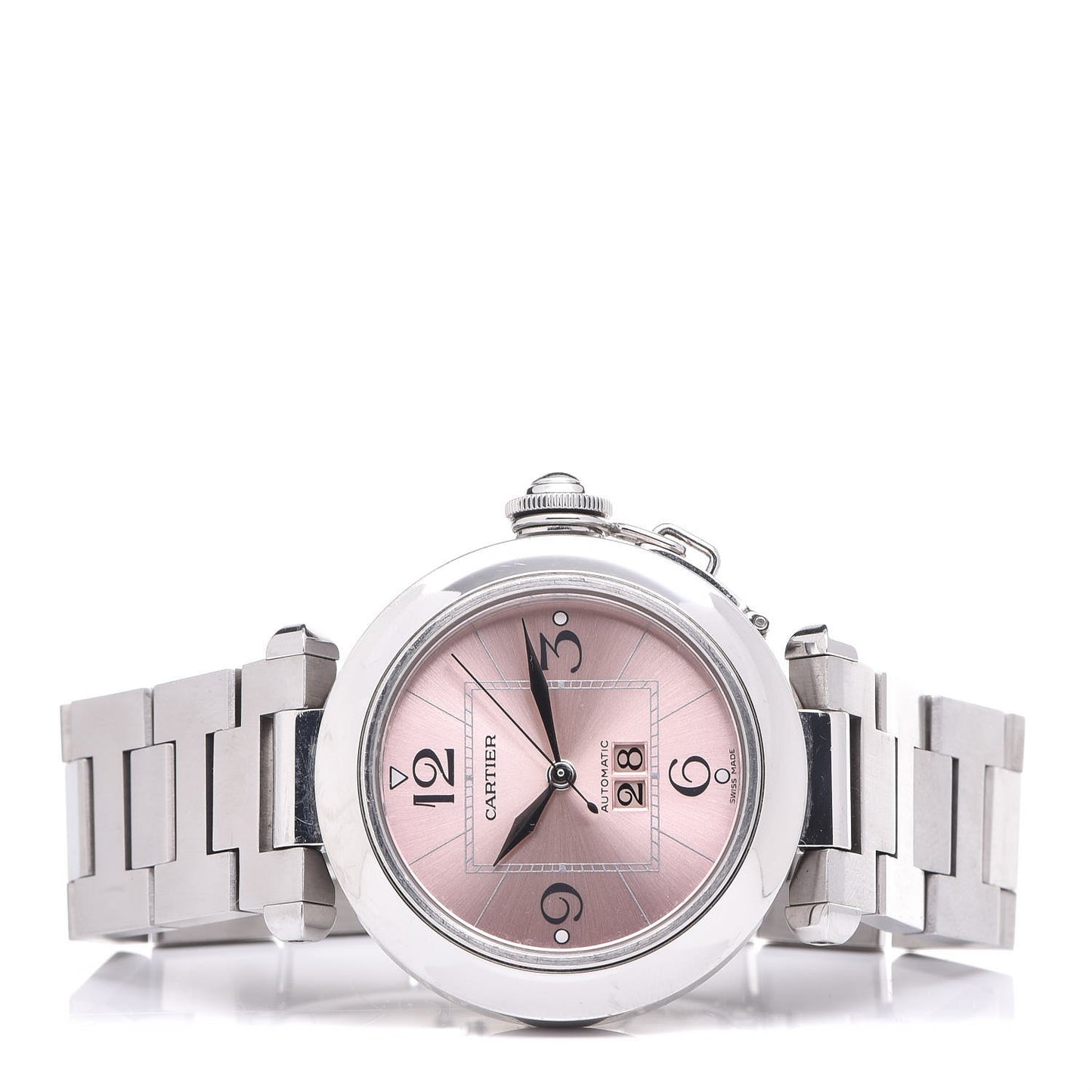 Stainless Steel 35mm Pasha C Big Date Automatic Watch Pink