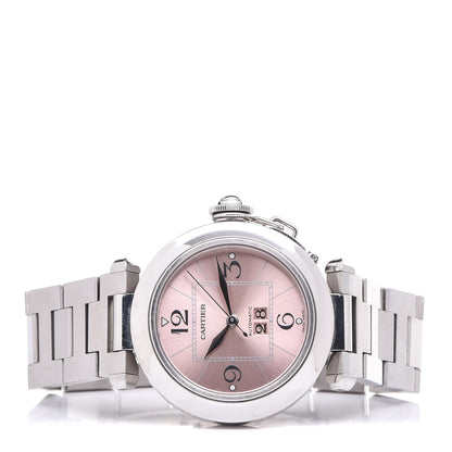 Cartier Stainless Steel 35mm Pasha C Big Date Automatic Watch Pink 3 of 8