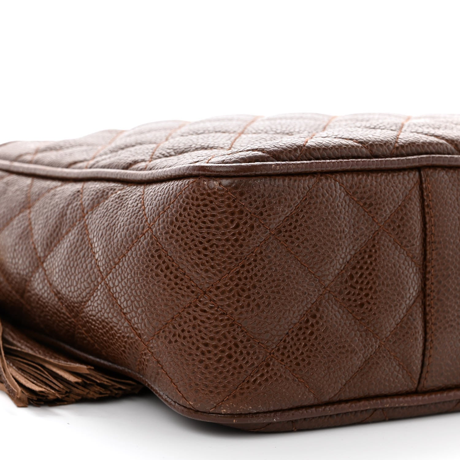 Chanel Caviar Quilted Camera Case Brown 9 of 10