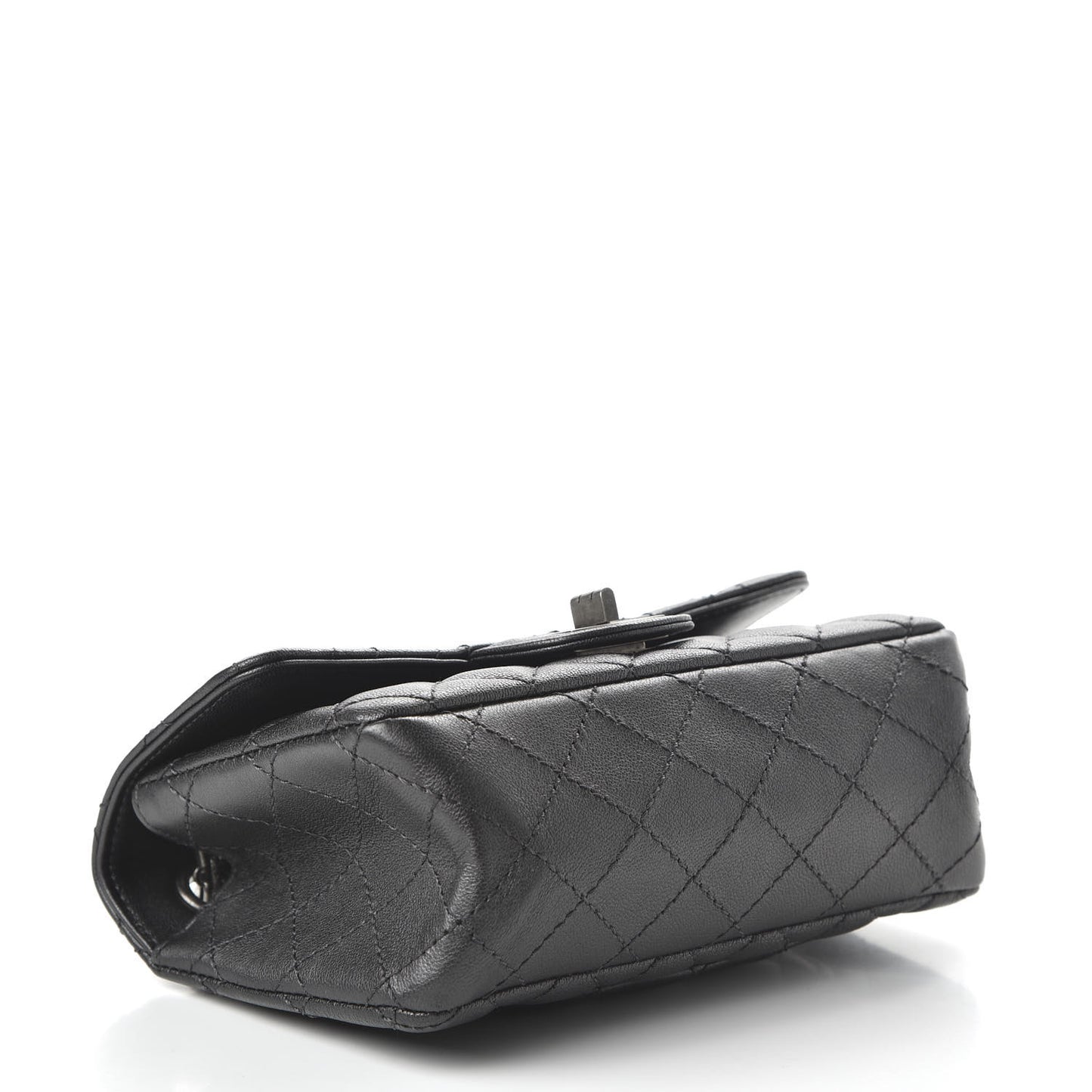Sheepskin Quilted 2.55 Reissue Mini Flap Dark Grey