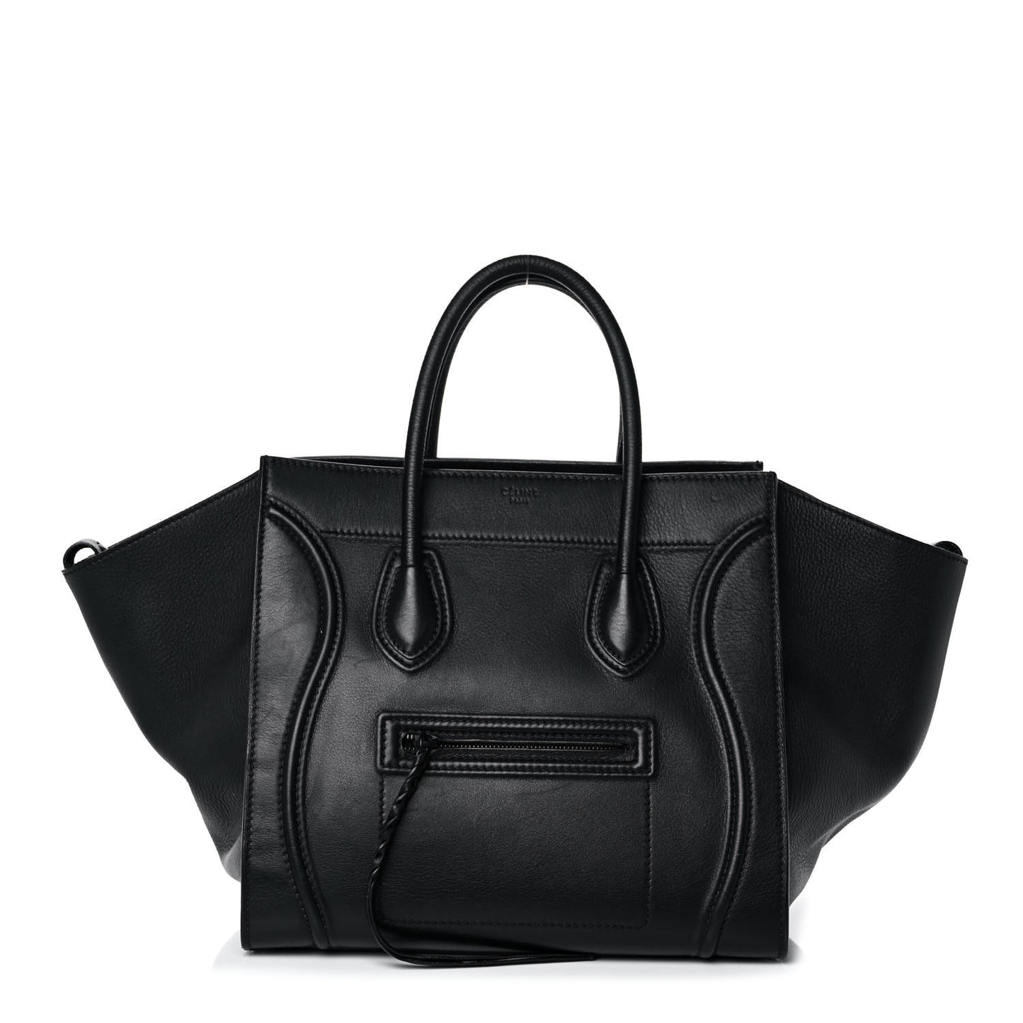 Supple Calfskin Medium Phantom Luggage Black
