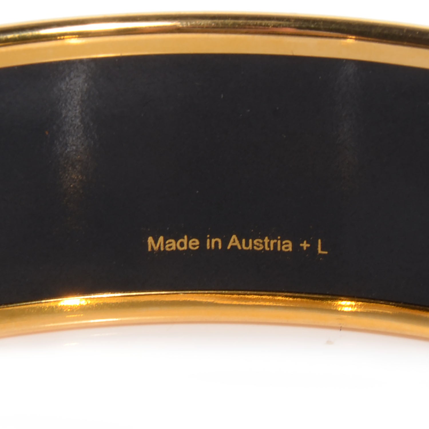 Hermes Enamel Printed Tohu Bohu Wide Bracelet Orange 70 4 of 5