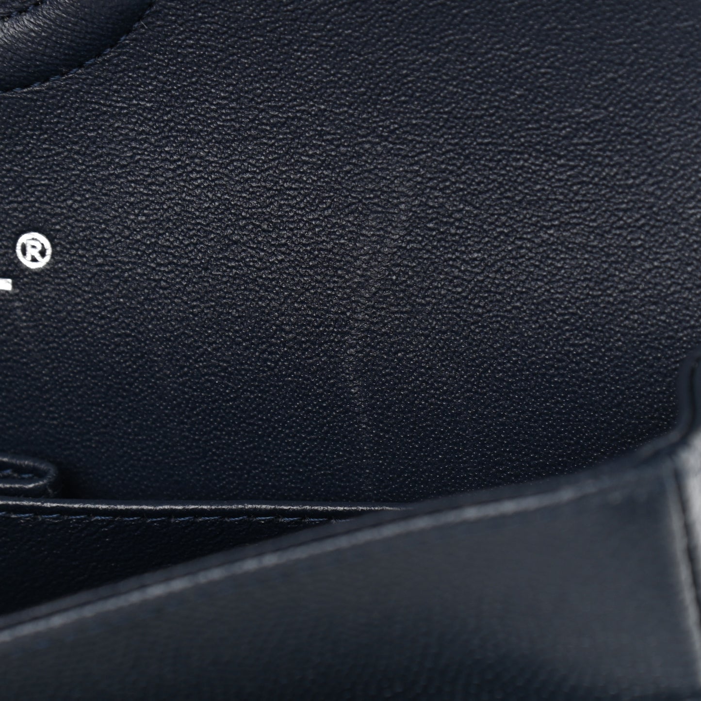 Caviar Quilted Medium Double Flap Navy