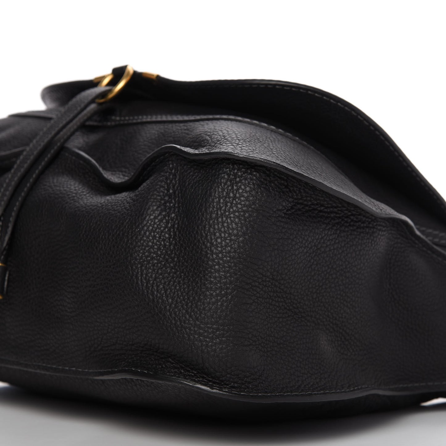 Calfskin Large Marcie Satchel Black